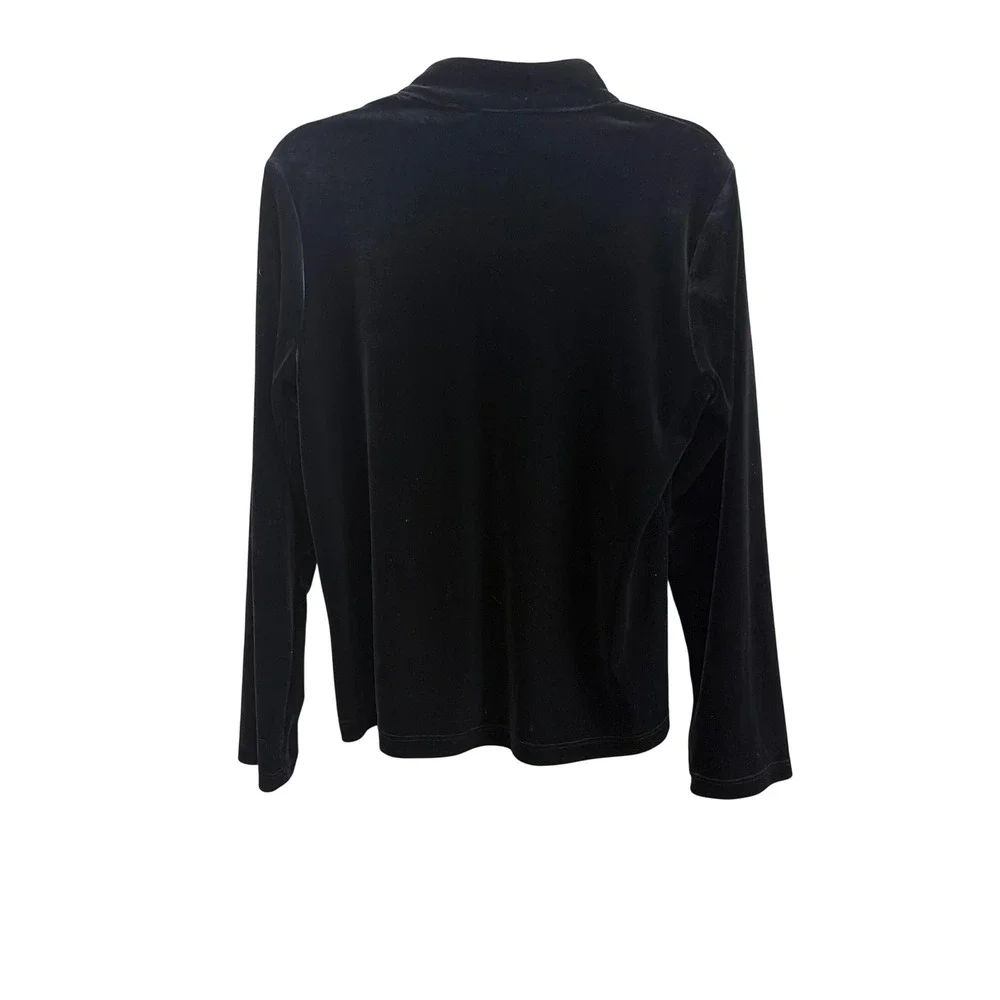 Vintage Clio Jacket Velvet Goth Romantic Womens Small Black Frog Toggle Top